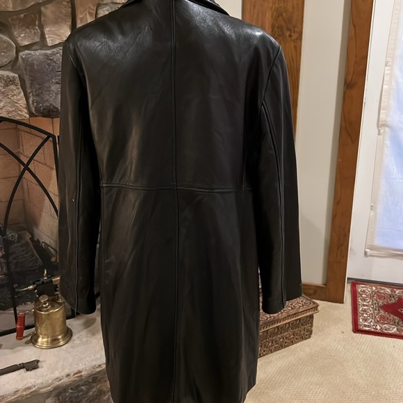 Winlit Vintage Black Leather Womens Jacket, size L - Picture 4 of 9